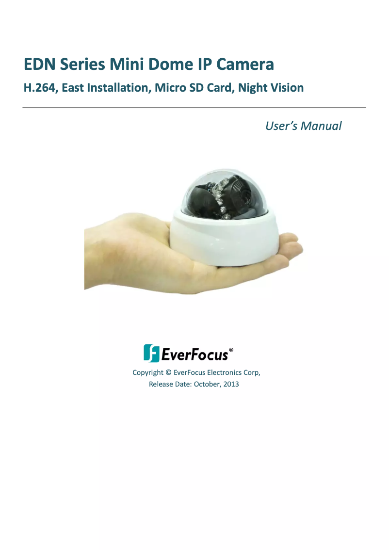 Imagen de la primera página del manual del dispositivo EDN2160