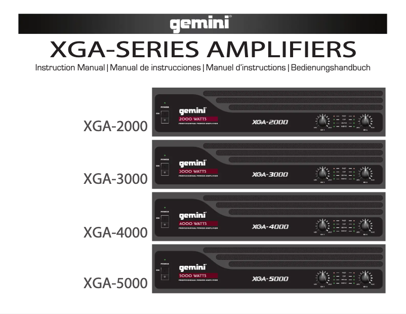 Página nº 1 - Manual de usuario Gemini XGA-5000