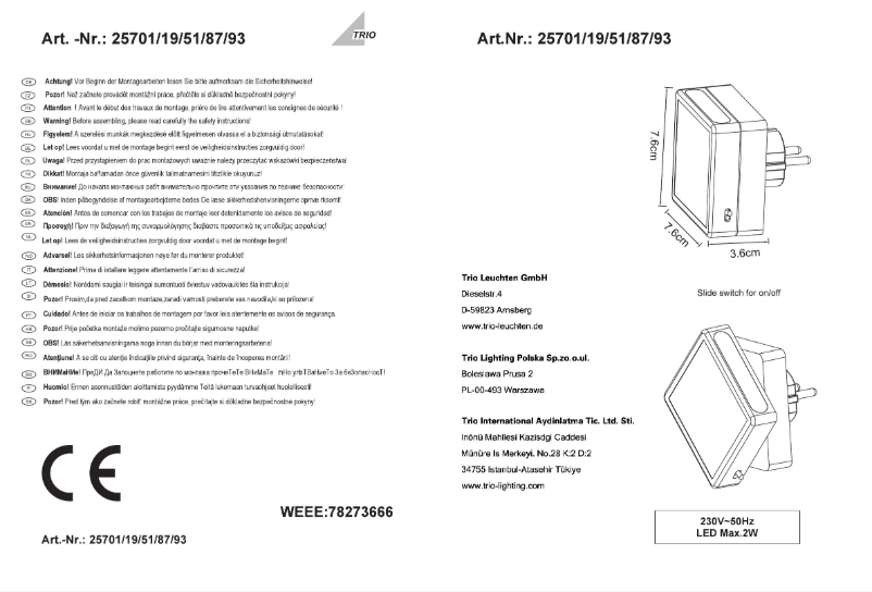 Imagen de la primera página del manual del dispositivo Foxi 25793