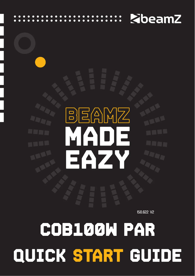 Página 1 del manual Guía de inicio rápido BeamZ COB100W