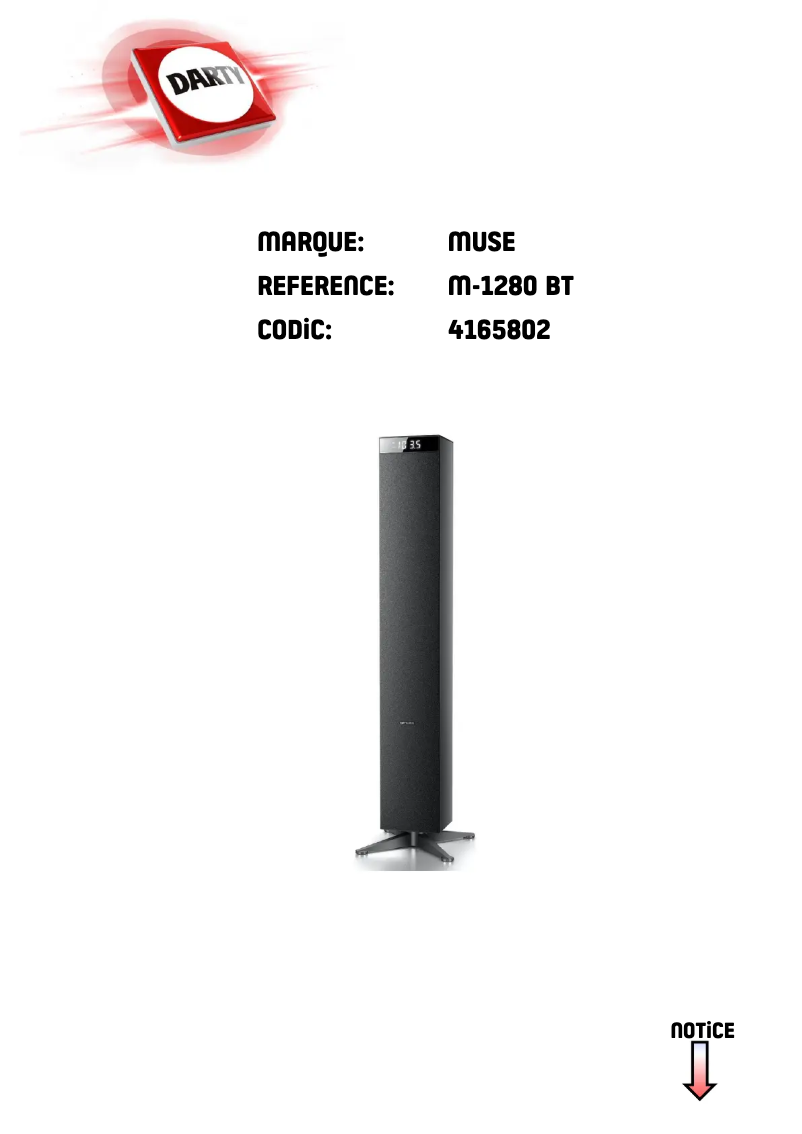 Imagen de la primera página del manual del dispositivo M-1280 BT