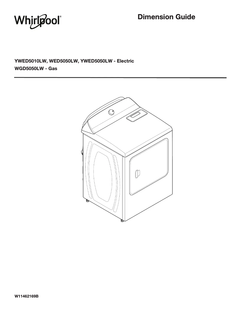Página nº 1 - Dibujo técnico Whirlpool WHLAUWTW5010LW