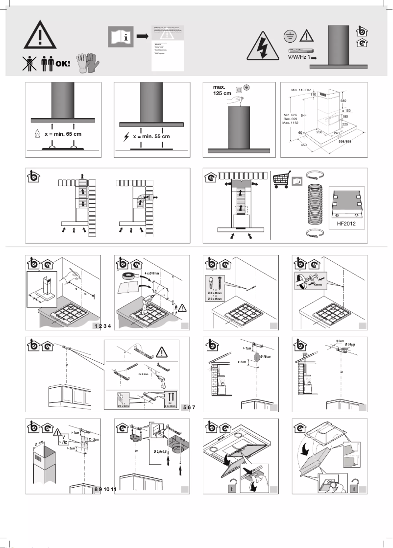 Página 1 del manual Guía de instalación Pelgrim BSK662RVS
