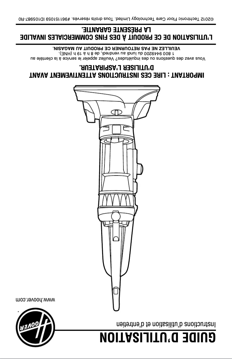 Página 1 del manual Manual de usuario Hoover WindTunnel 3 High Performance