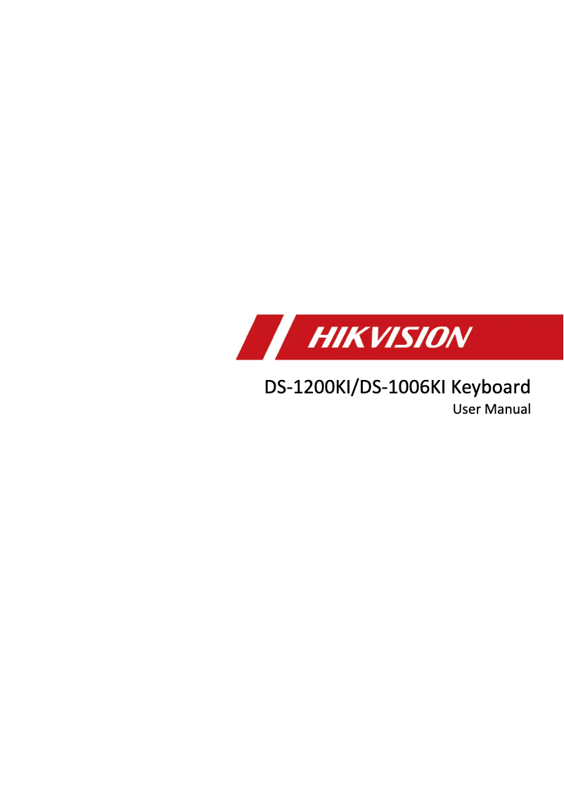 Página 1 del manual Manual de usuario Hikvision DS-1006KI