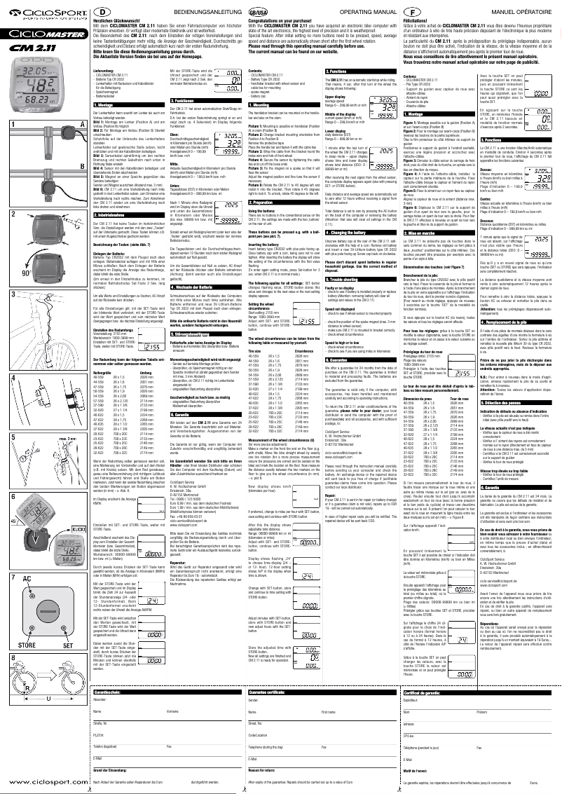 Imagen de la primera página del manual del dispositivo Master CM 2.11