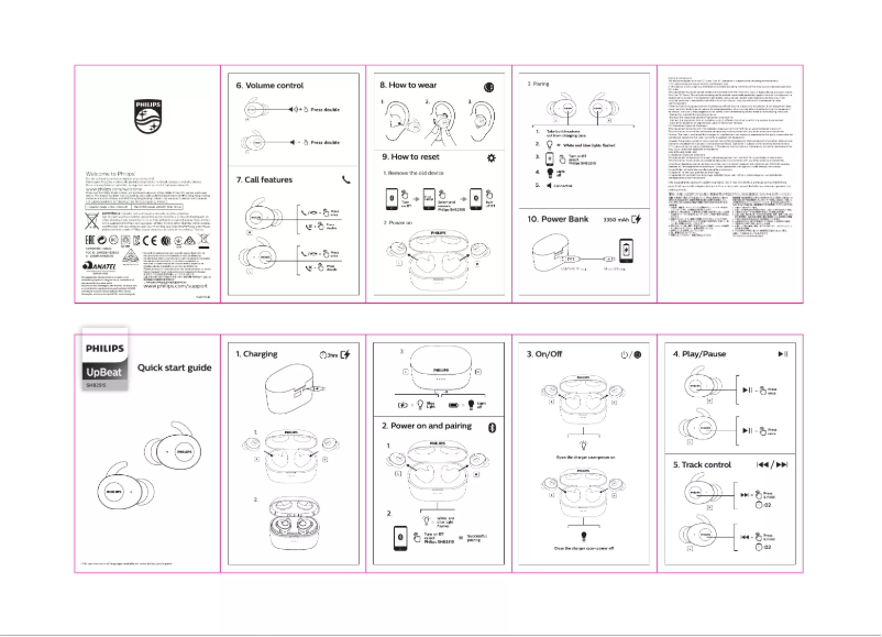 Imagen de la primera página del manual del dispositivo UpBeat SHB2515