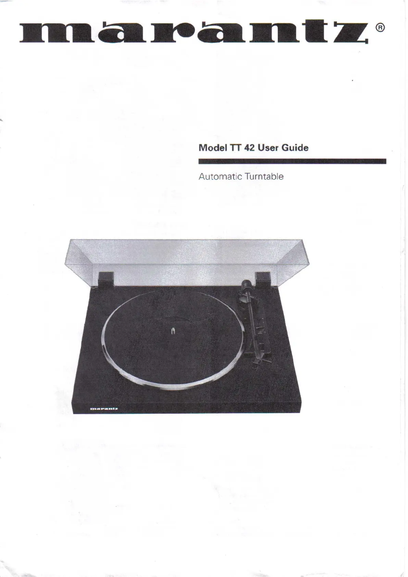 Página 1 del manual Manual de usuario Marantz TT42