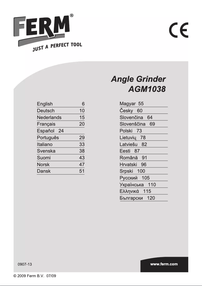 Página 1 del manual Manual de usuario Ferm AGM1038