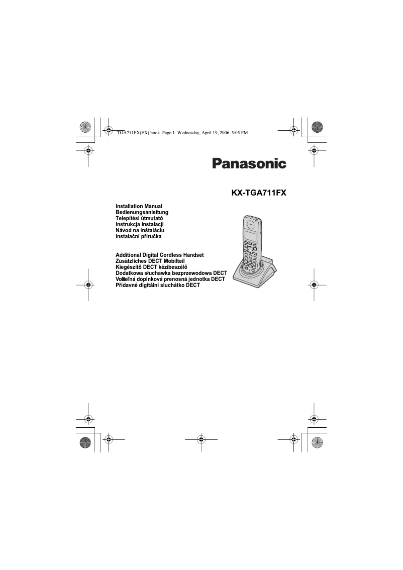 Imagen de la primera página del manual del dispositivo KX-TGA711FX