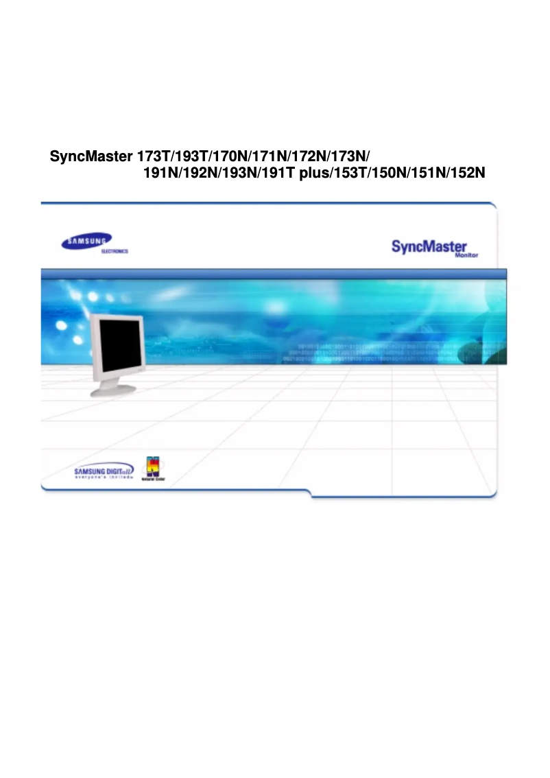 Imagen de la primera página del manual del dispositivo SyncMaster 150N