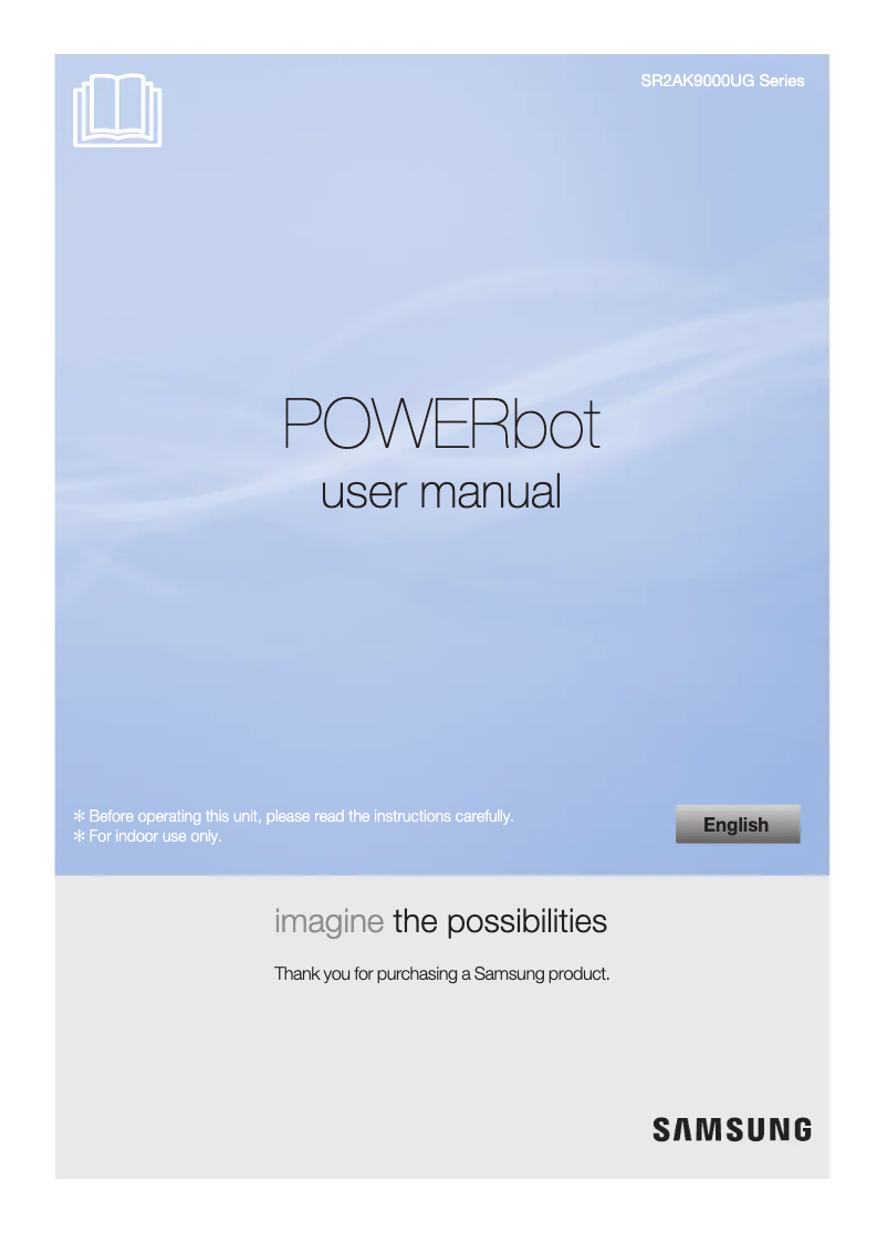Imagen de la primera página del manual del dispositivo POWERbot VR2AK9000UG