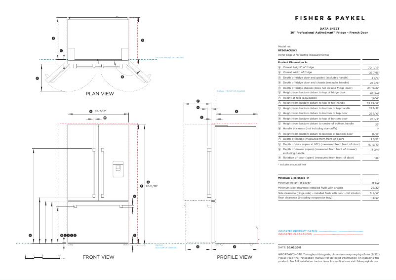 Imagen de la primera página del manual del dispositivo RF201ACUSX1N