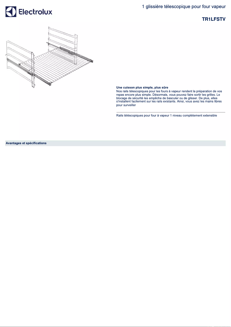 Imagen de la primera página del manual del dispositivo TR1LFSTV