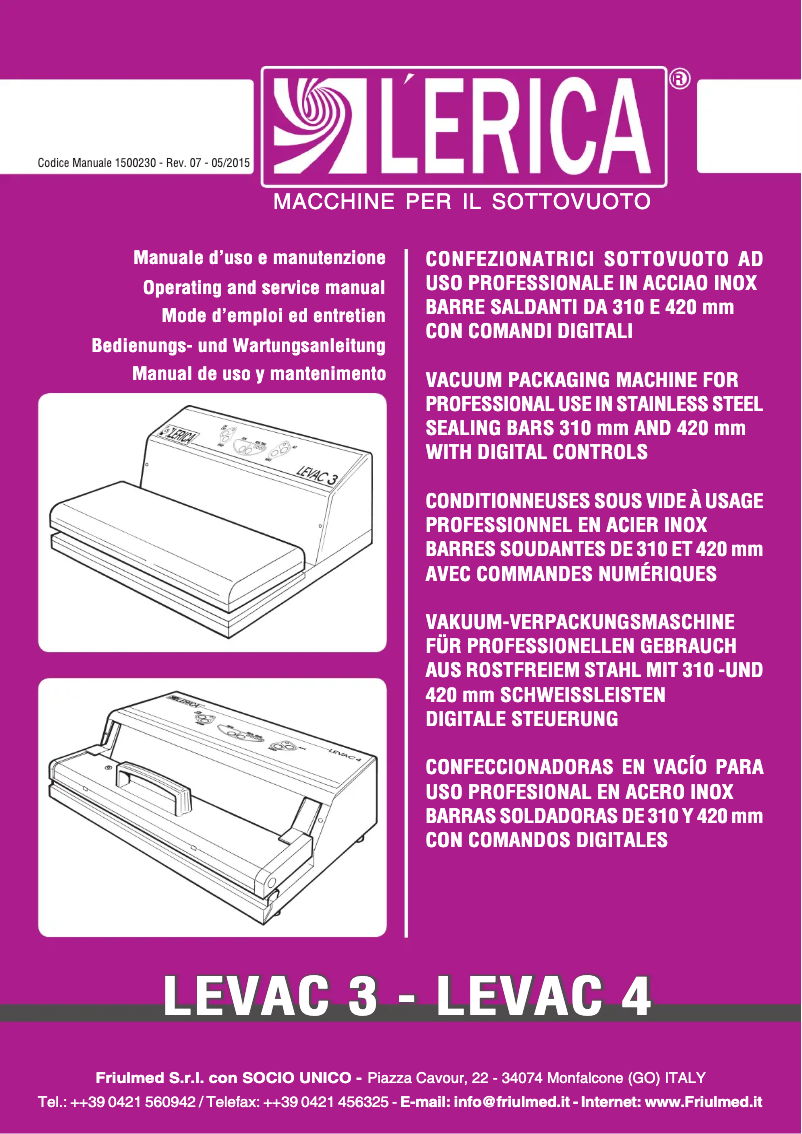 Imagen de la primera página del manual del dispositivo FORLI 1