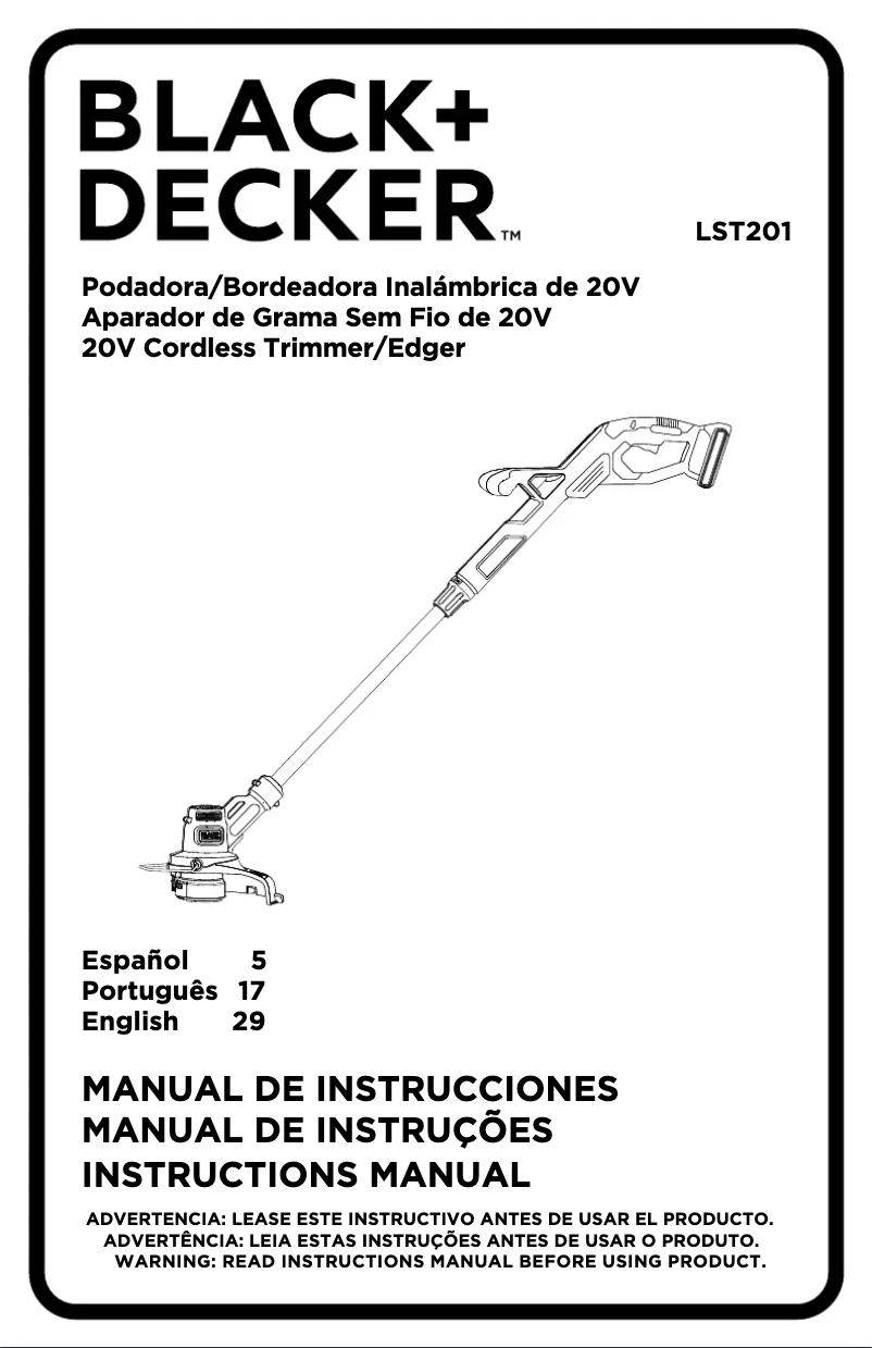 Imagen de la primera página del manual del dispositivo LST220FC