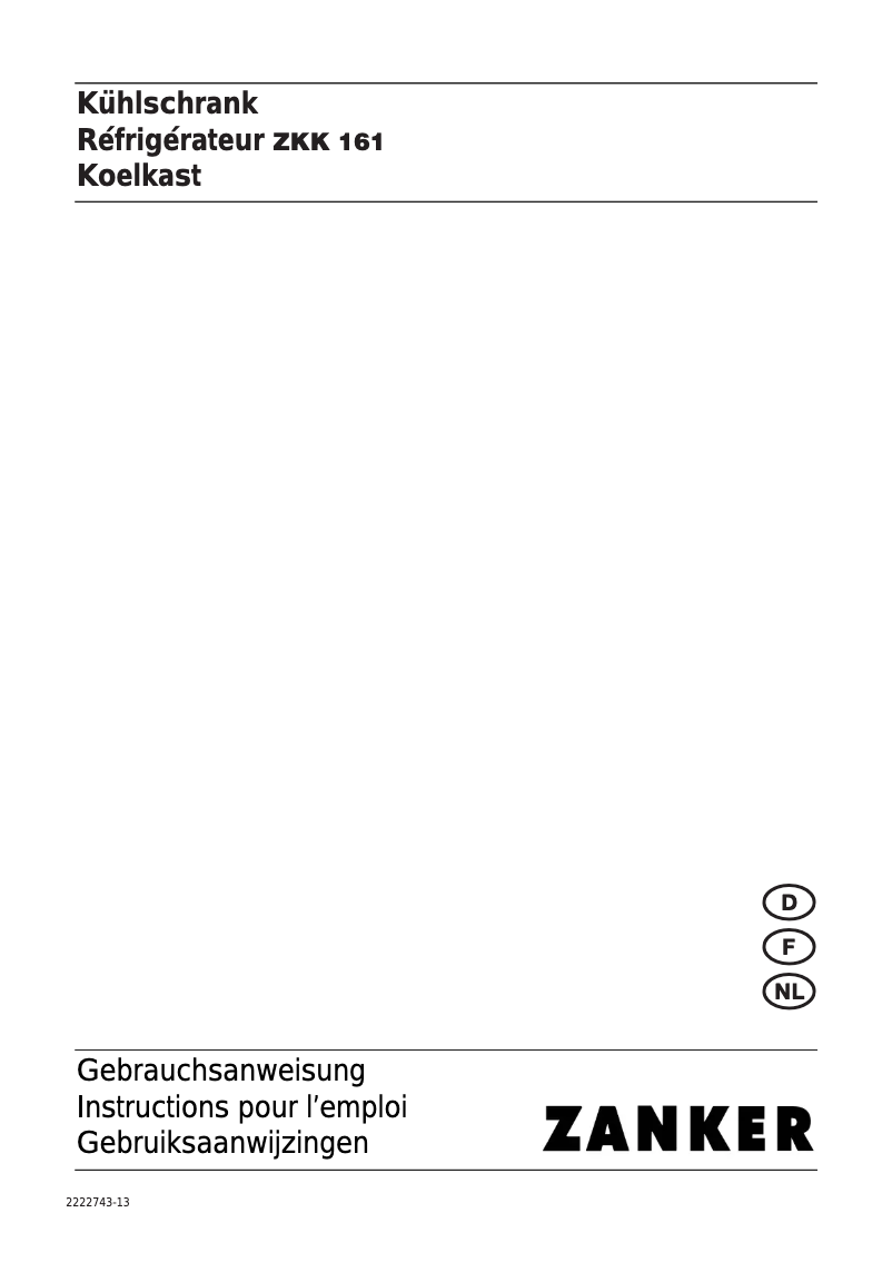 Imagen de la primera página del manual del dispositivo ZKK 161