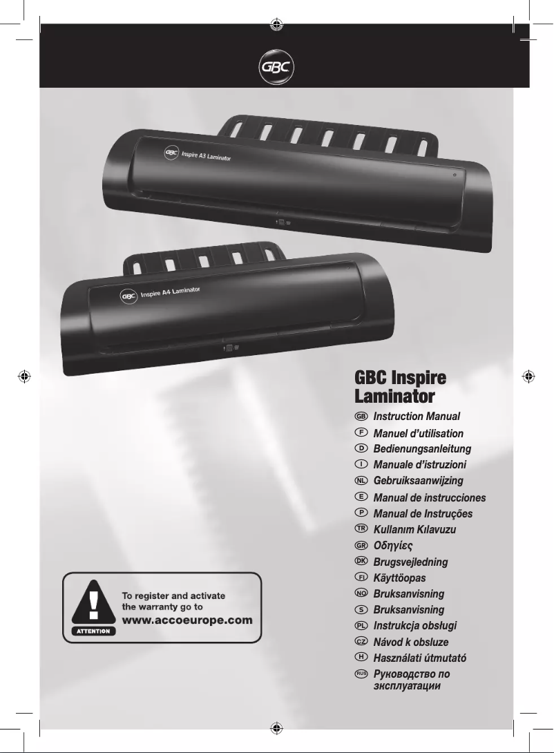 Imagen de la primera página del manual del dispositivo Inspire A4
