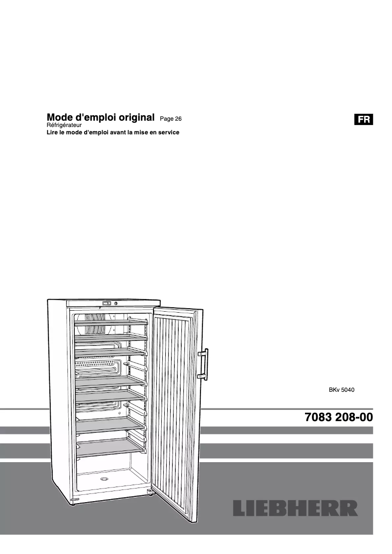Página 1 del manual Manual de usuario Liebherr BKv 5040