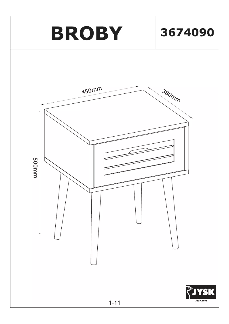 Página 1 del manual Manual de usuario JYSK Broby
