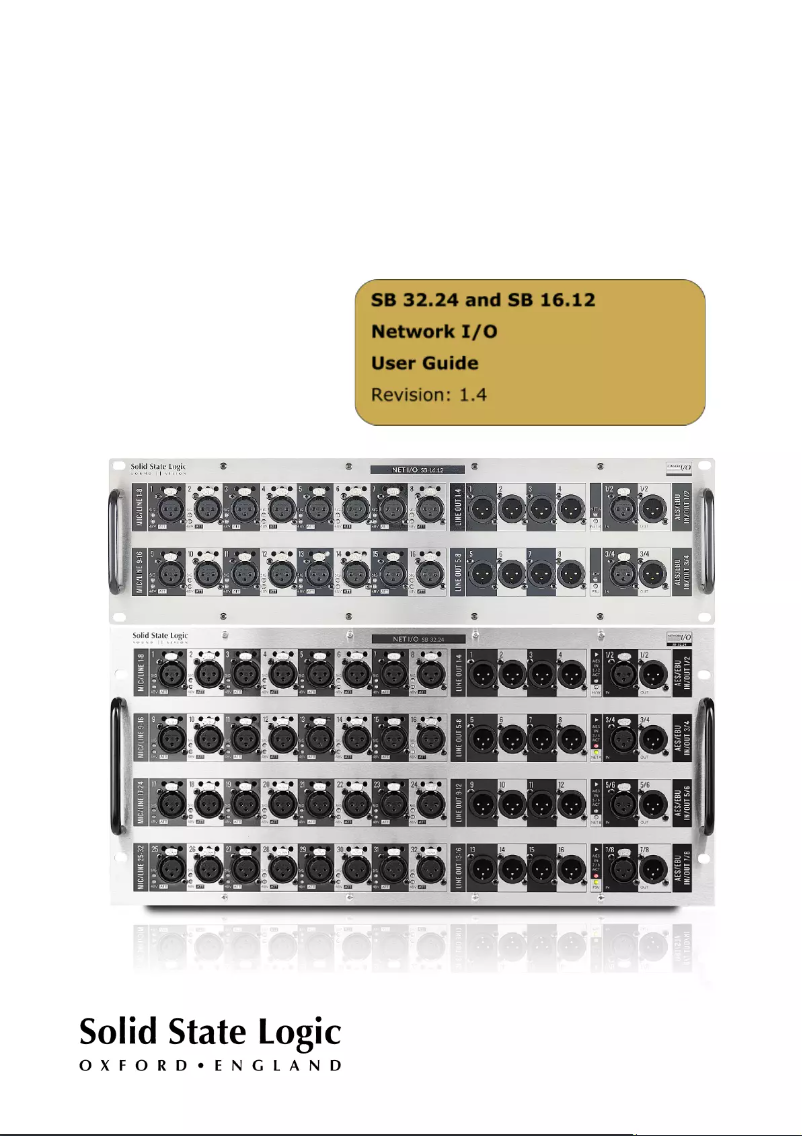Página 1 del manual Manual de usuario Solid State Logic SB 32.24