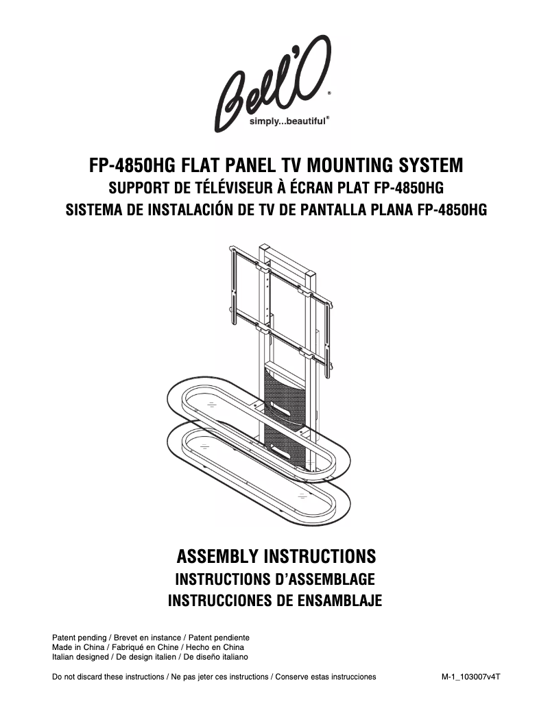 Página nº 1 - Manual de usuario Bell'O FP-4850HG