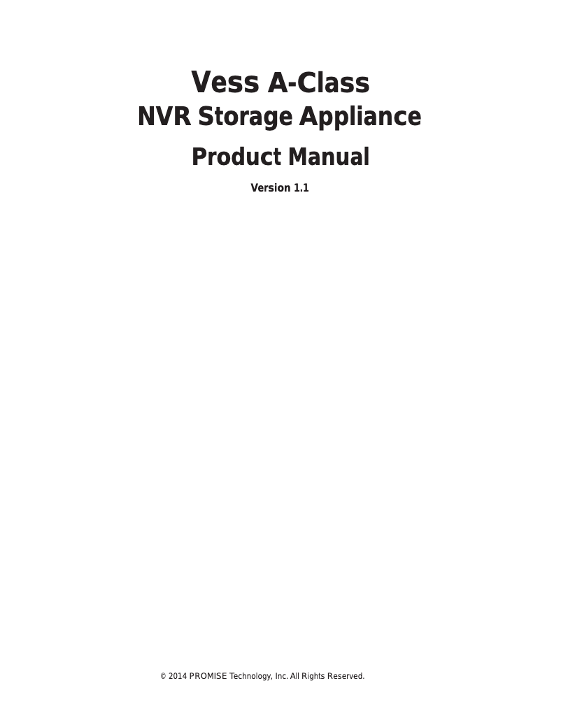 Imagen de la primera página del manual del dispositivo Vess A2210