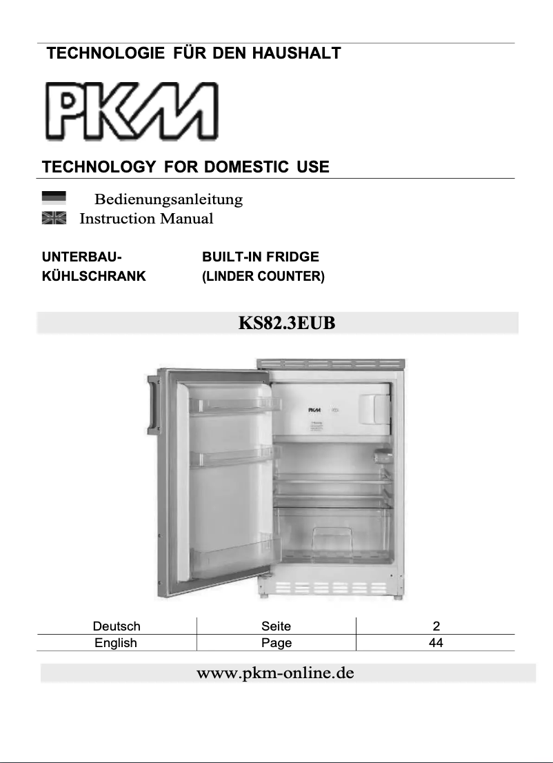 Página 1 del manual Manual de usuario PKM KS82.3EUB