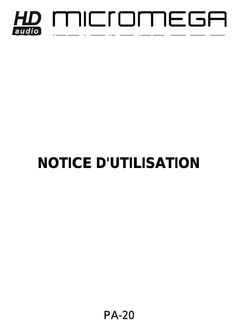 Imagen de la primera página del manual del dispositivo PA-20