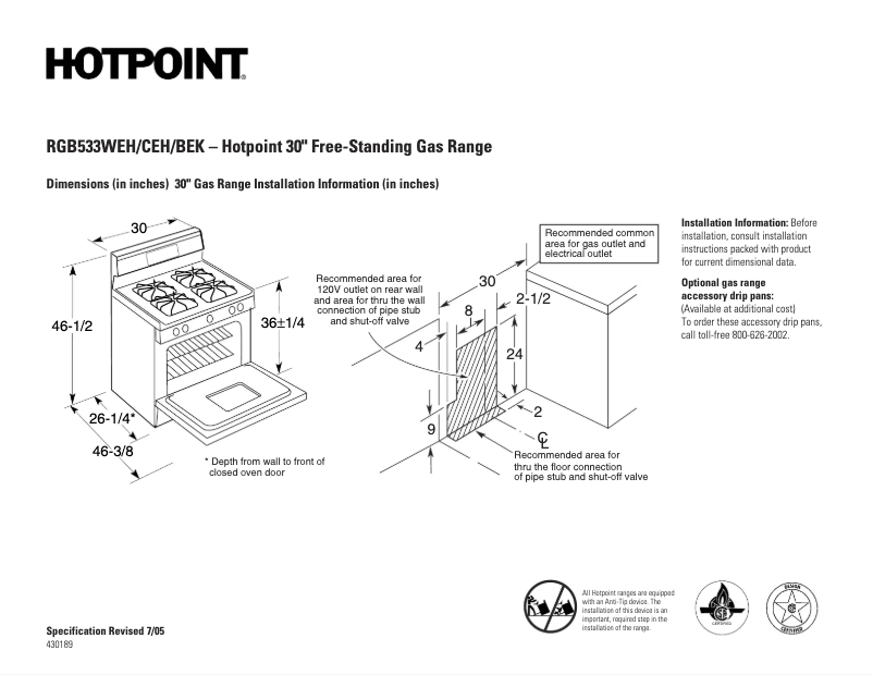 Imagen de la primera página del manual del dispositivo RGB533CEHCC