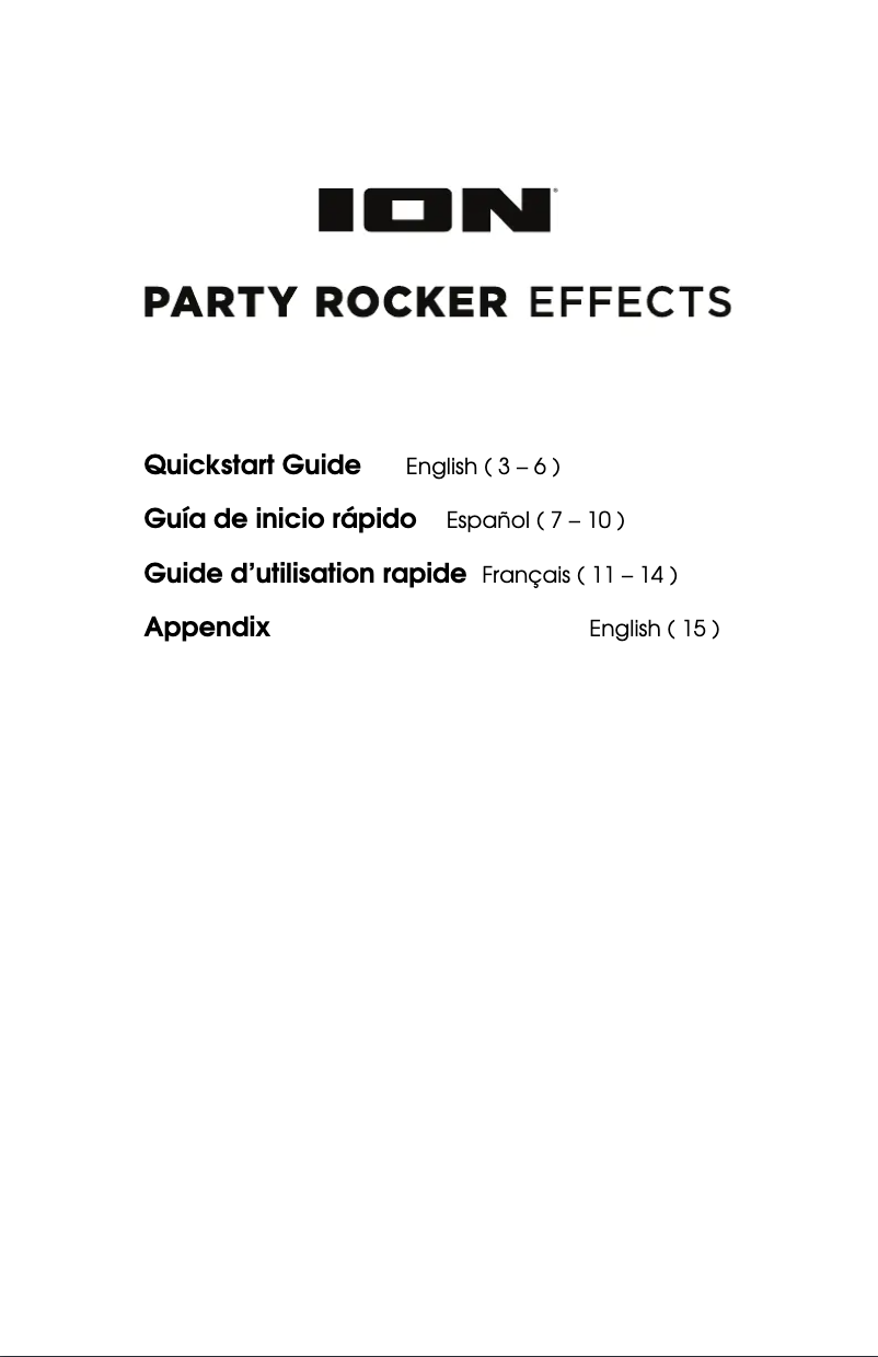 Página 1 del manual Manual de usuario ION Party Rocker Effects