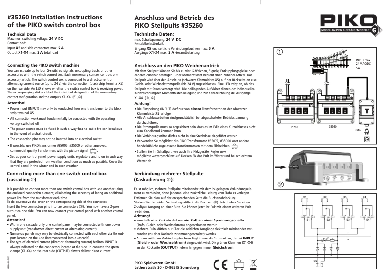 Página 1 del manual Manual de usuario Piko 35261
