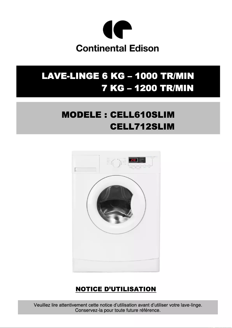 Imagen de la primera página del manual del dispositivo CELL712SLIM