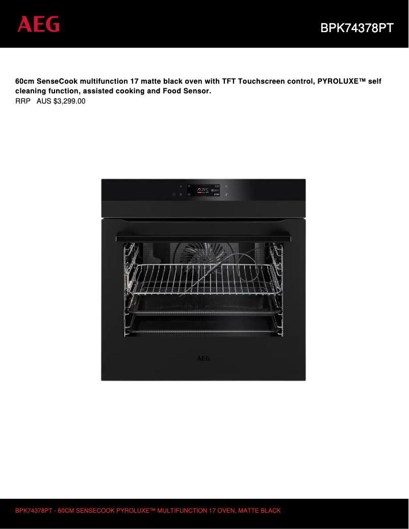 Imagen de la primera página del manual del dispositivo BPK74378PT