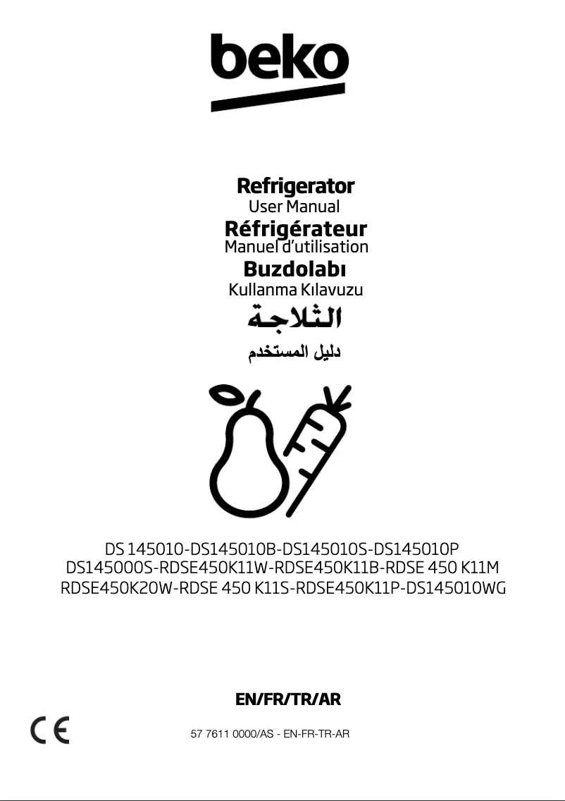 Página 1 del manual Manual de usuario Beko RDSE450K11B