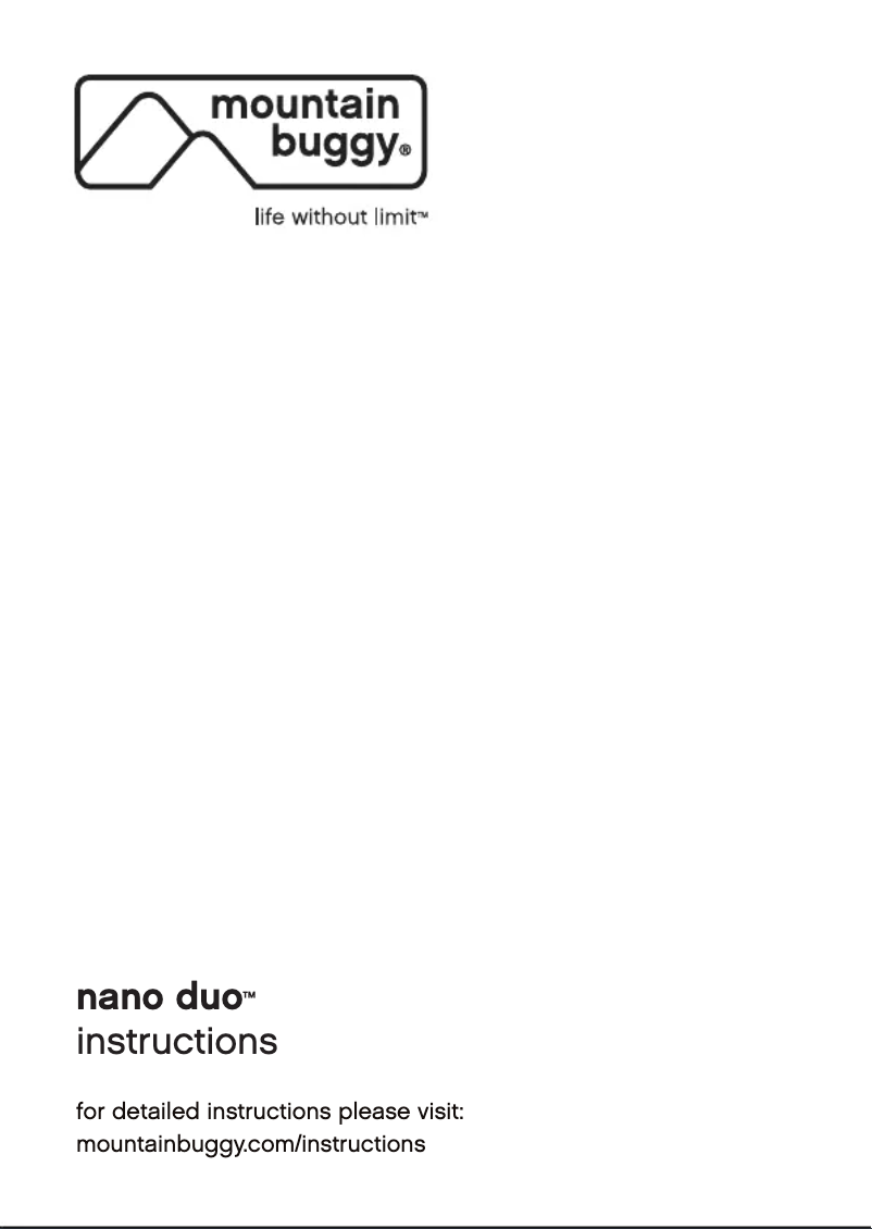 Página 1 del manual Manual de usuario Mountain Buggy Nano Duo