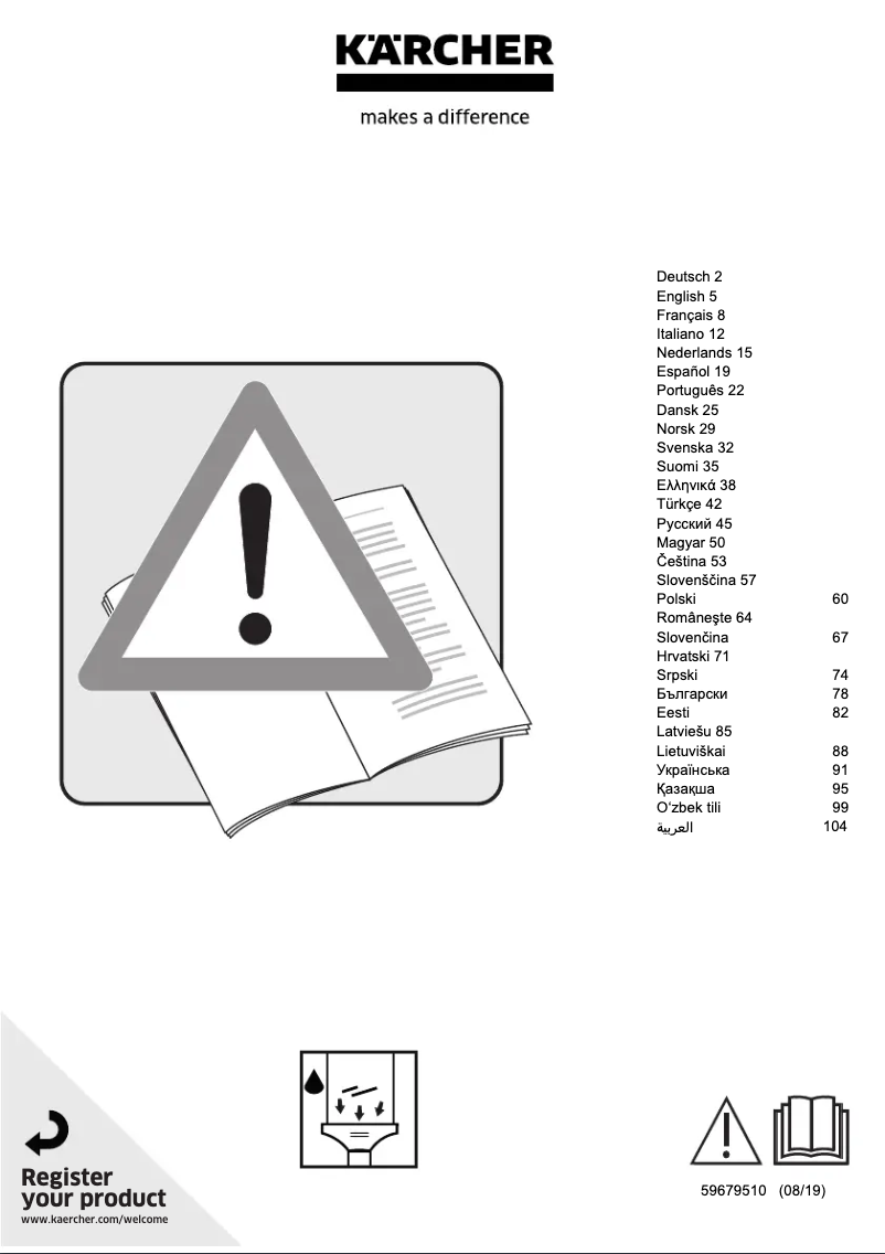 Página 1 del manual Manual de usuario Kärcher WV 2