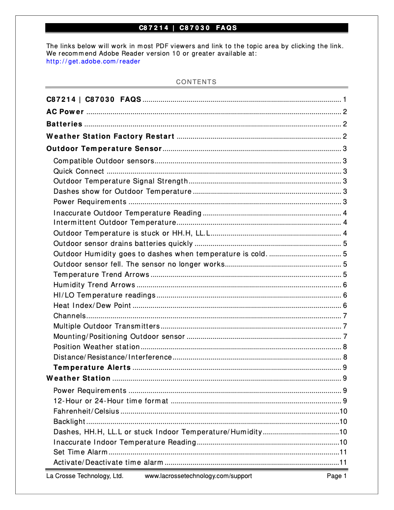 Imagen de la primera página del manual del dispositivo C87214