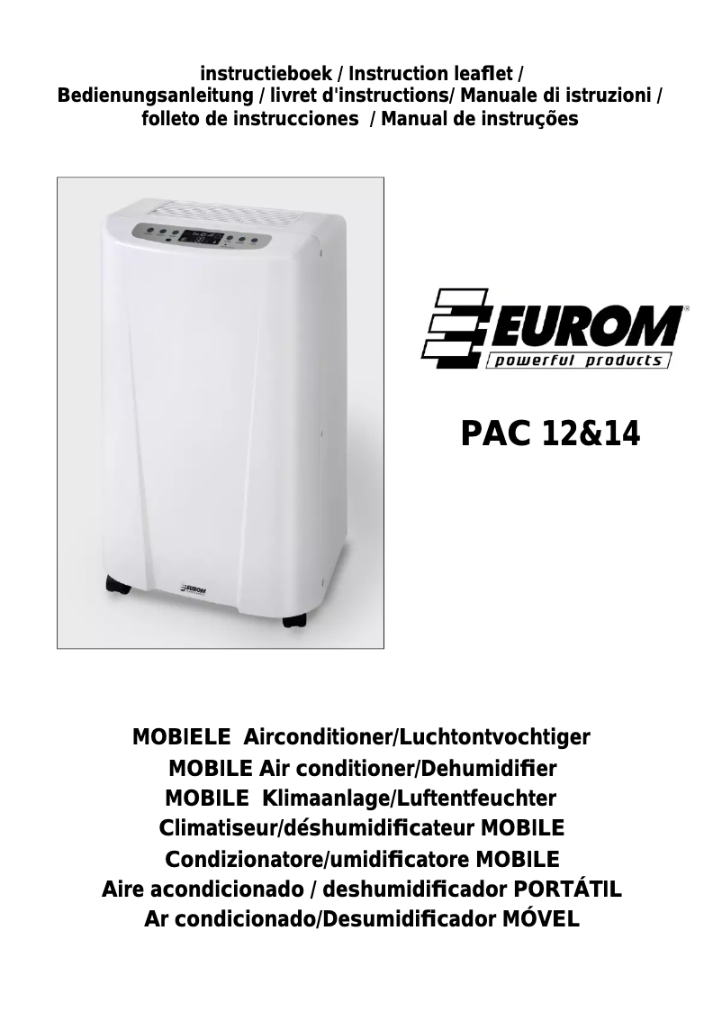 Imagen de la primera página del manual del dispositivo PAC 12