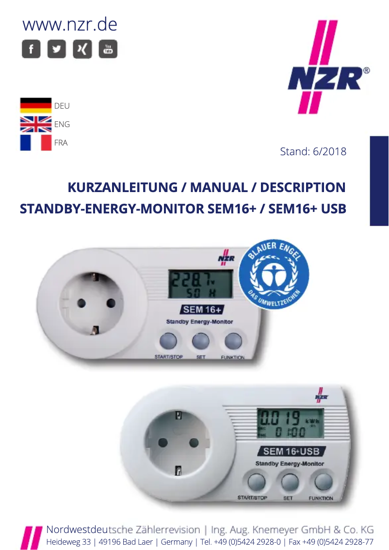 Página 1 del manual Manual de usuario NZR SEM16+ USB