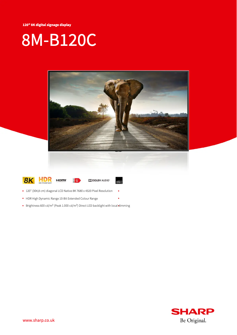 Página nº 1 - Ficha técnica Sharp 8M-B120C