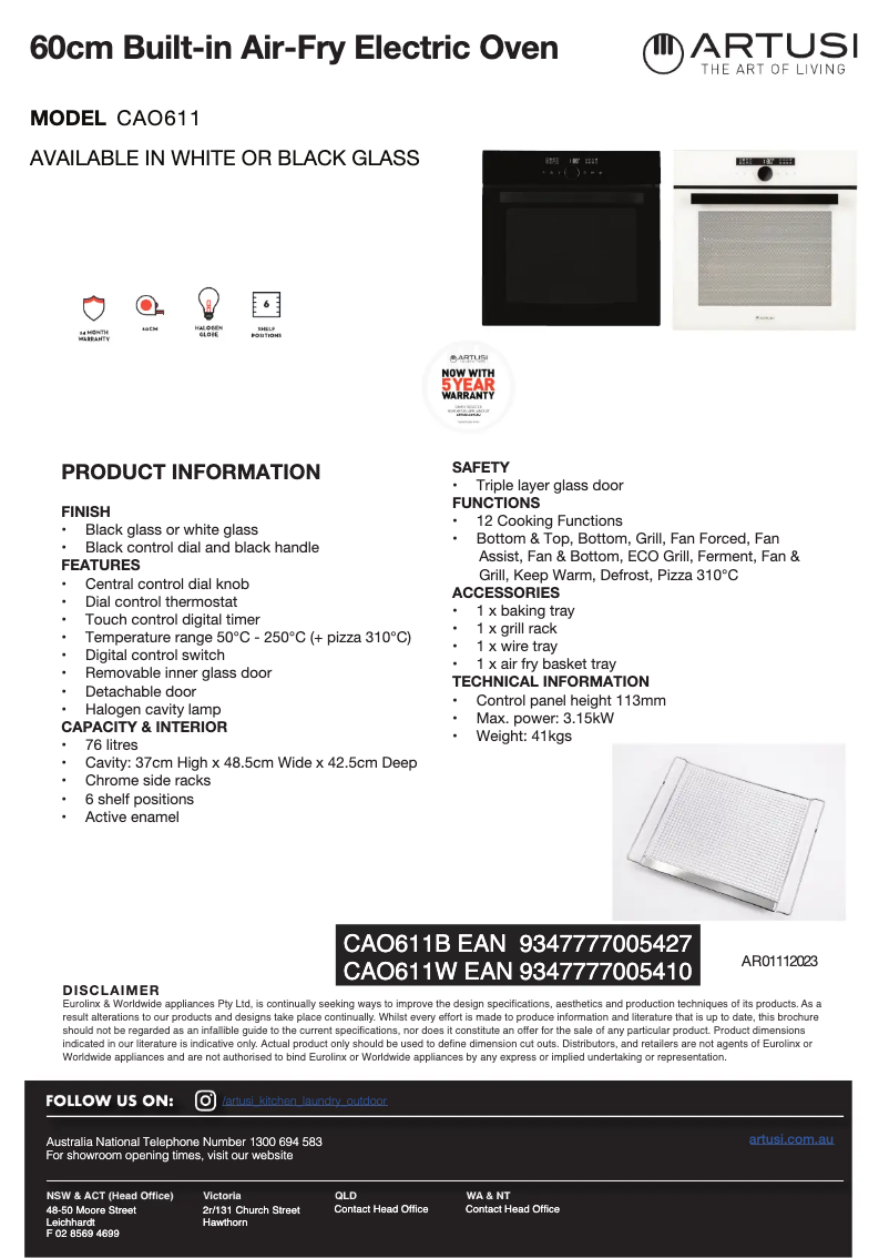 Imagen de la primera página del manual del dispositivo CAO611