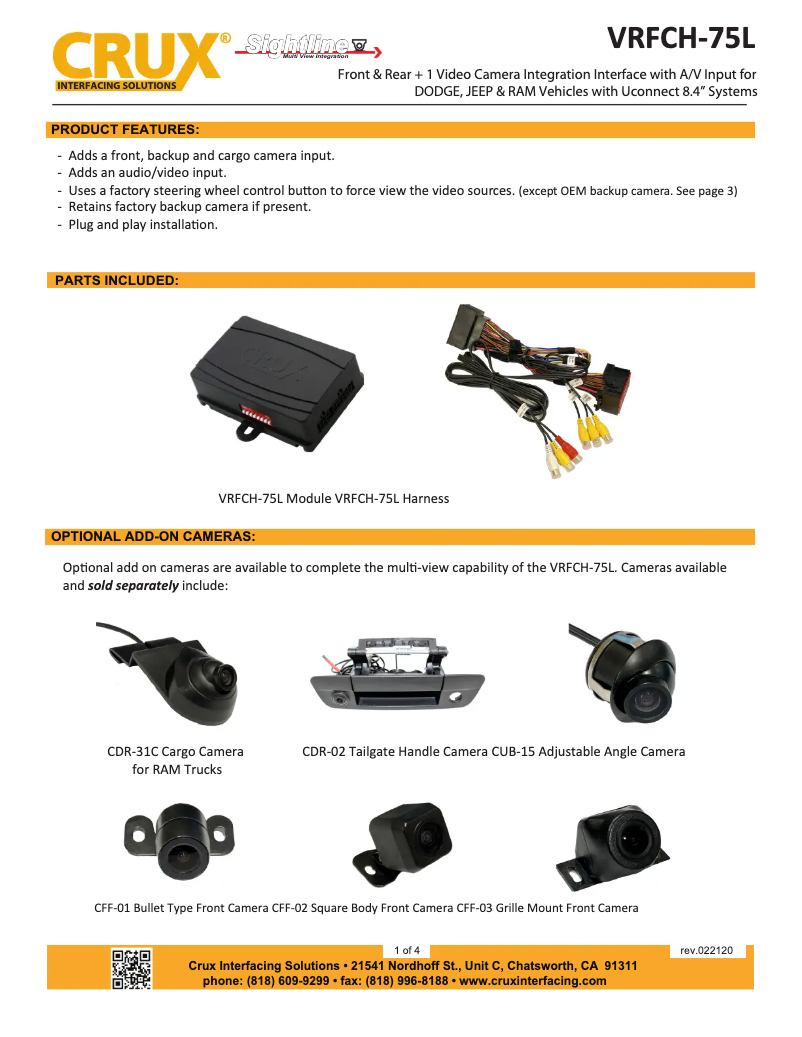 Página 1 del manual Manual de usuario CRUX VRFCH-75L