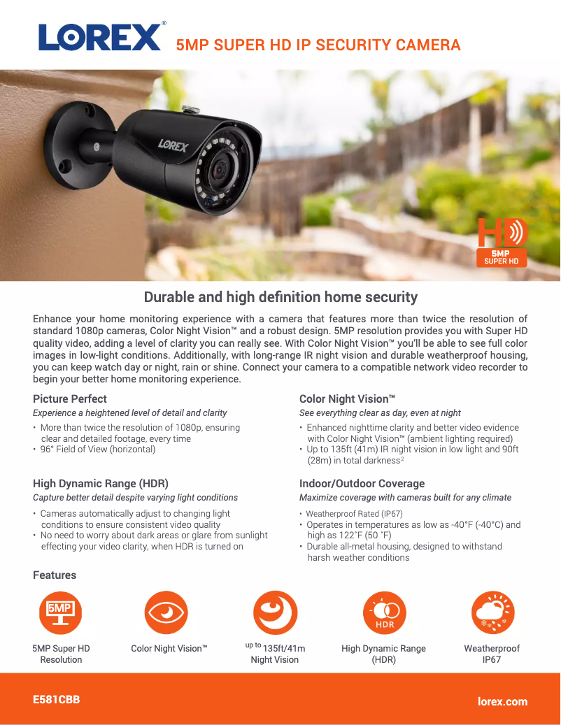 Imagen de la primera página del manual del dispositivo E581CBB