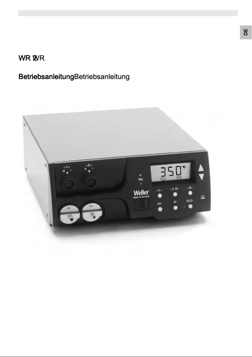 Imagen de la primera página del manual del dispositivo WR 2