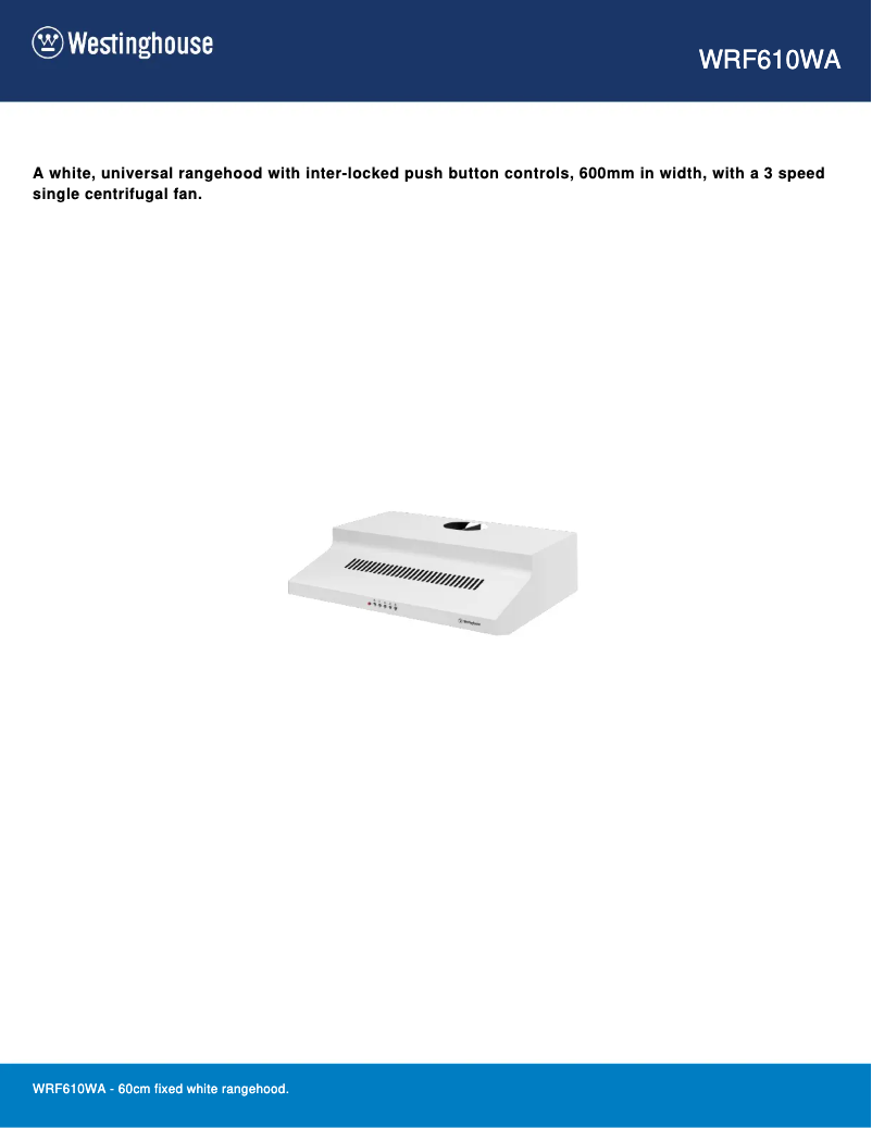 Imagen de la primera página del manual del dispositivo WRF610WA