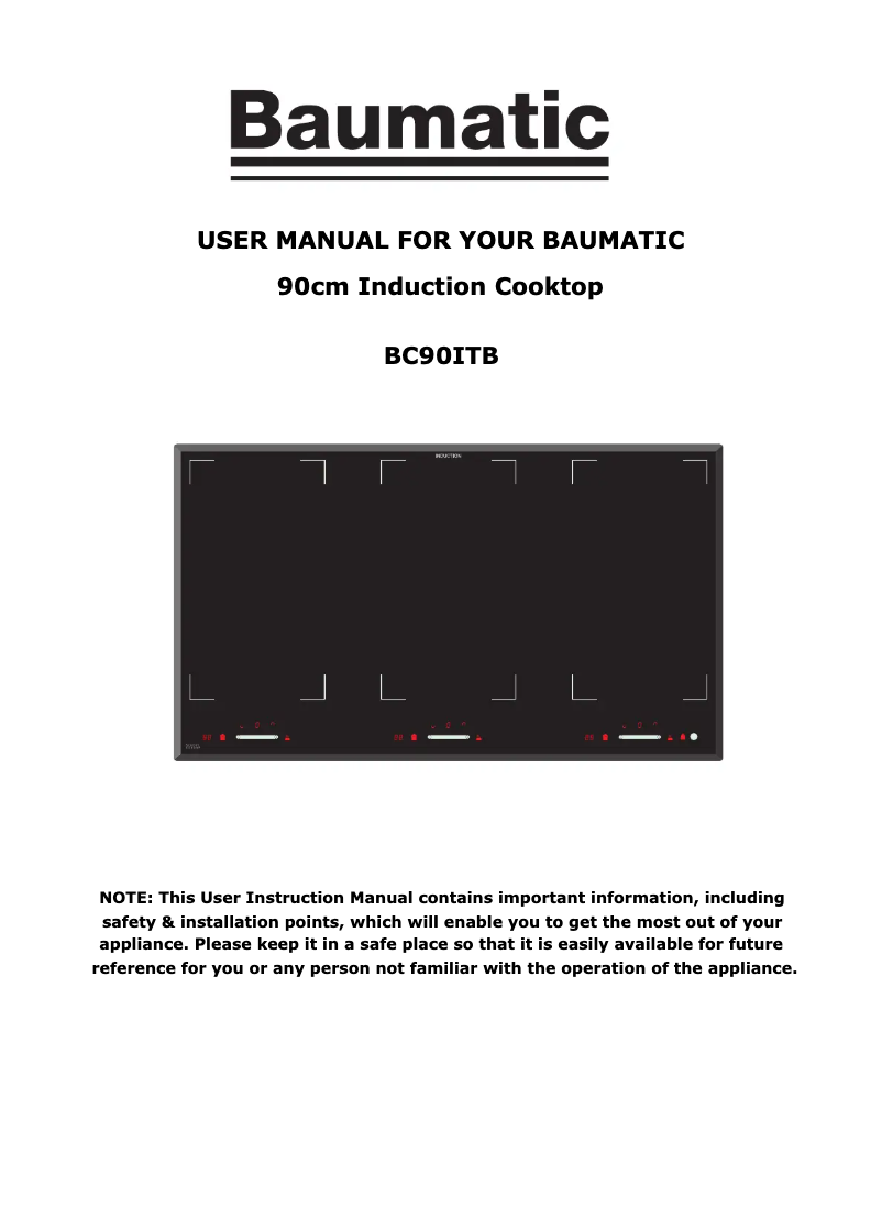 Página 1 del manual Manual de usuario Baumatic BC90ITB