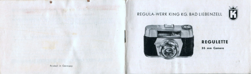 Página 1 del manual Manual de usuario Regula-Werk King Regulette