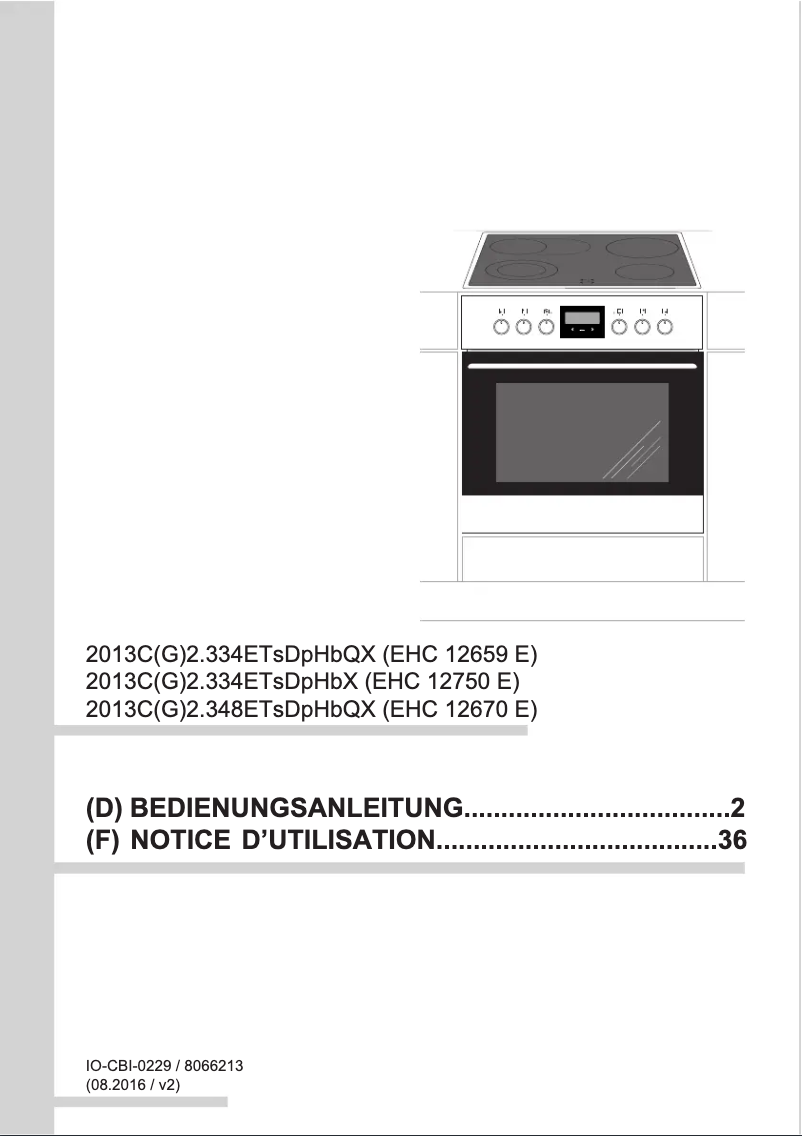Página 1 del manual Manual de usuario Amica EHC 12670 E