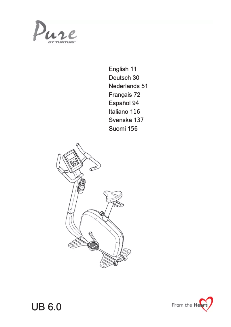 Página 1 del manual Manual de usuario Tunturi Pure UB 6.0